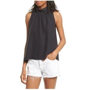Free People Black Sleeveless Blouse